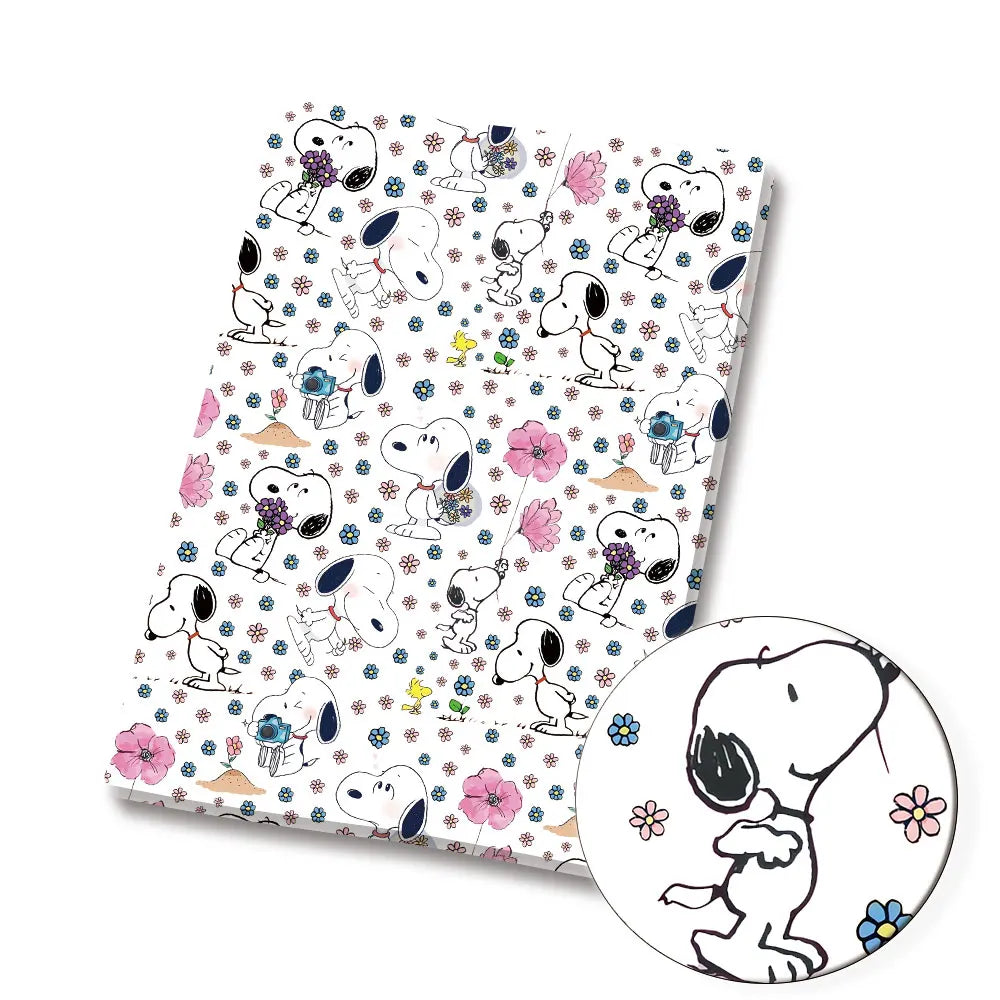 papier cadeau snoopy halloween espace fleurs autocollant illustration orange bleu marine noir blanc rose