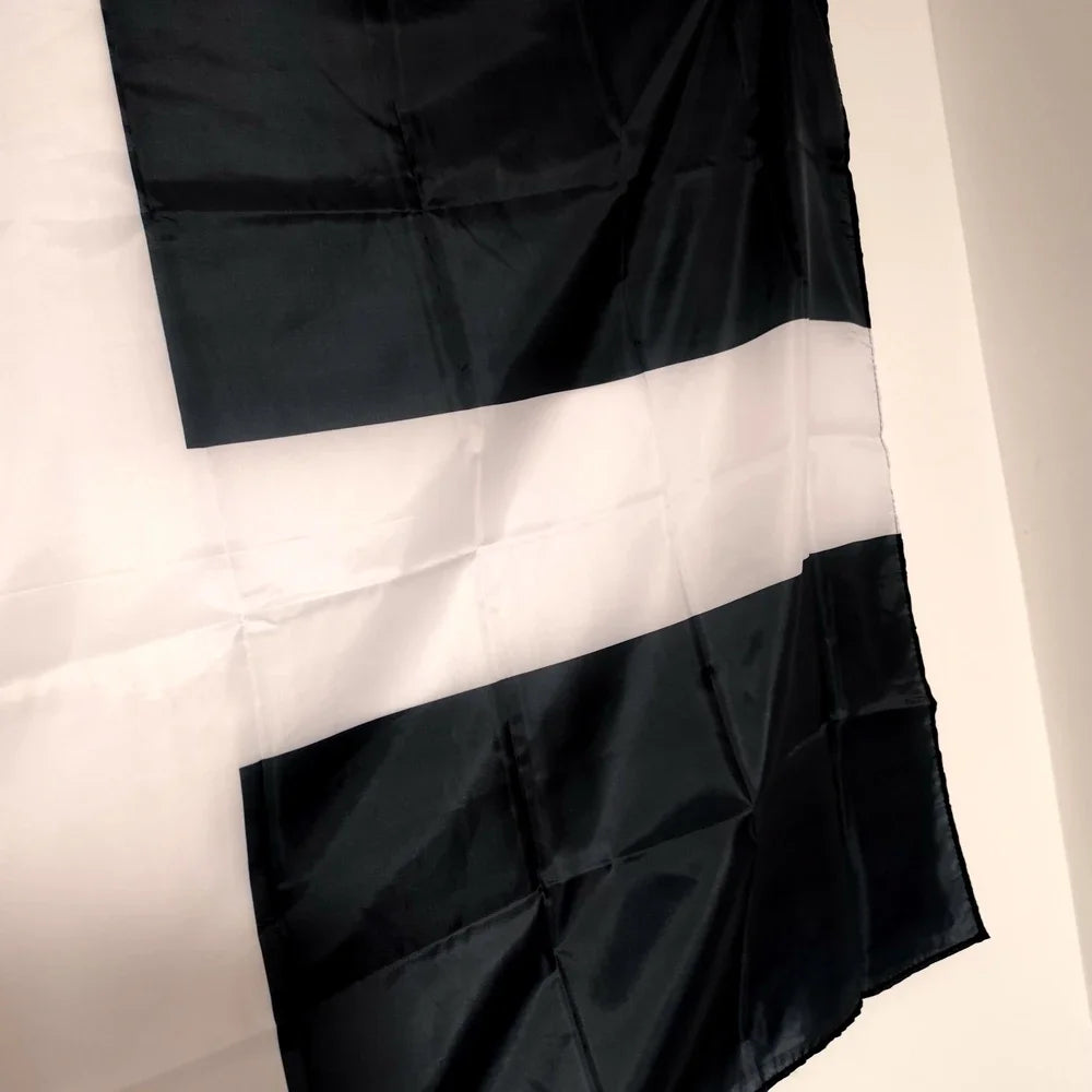 drapeau noir blanc croix décoration intérieure polyester classique accrochage