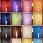 rideaux voilage couleurs variées tissu franges verticales translucides bohèmes liens dattache moderne maison