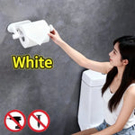support papier toilette auto adhésif moderne salle bain blanc étanche hygiène salle bain accessorisation