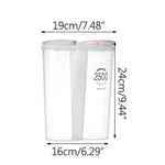 boîtes rangement alimentaire transparentes modernes grilles poignées couvercle mesure