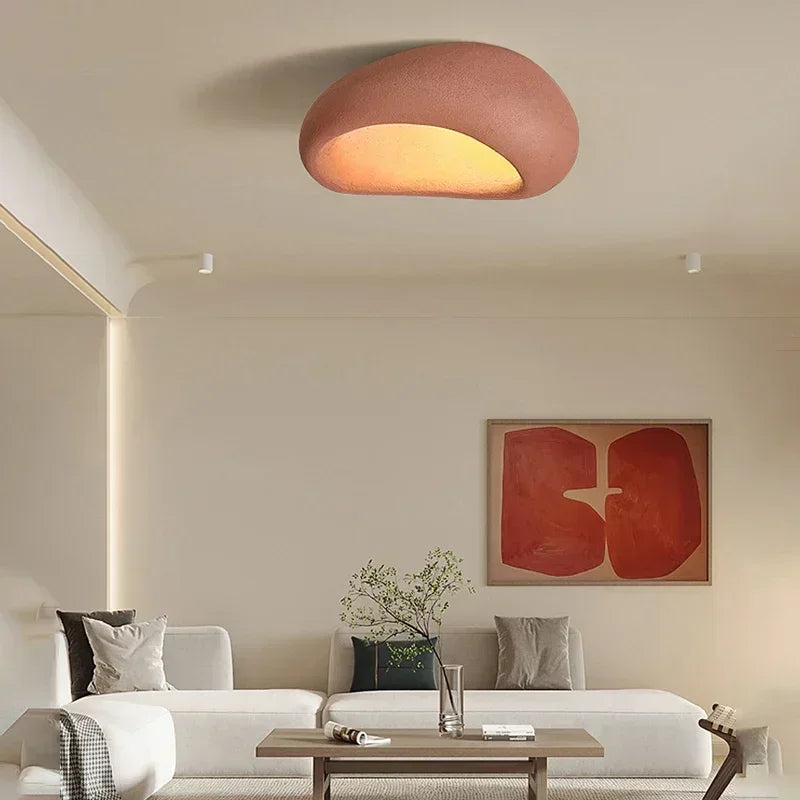lampe moderne gris clair texture granulée vis fixée lumière chaude 249 2000 lumens