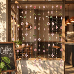 guirlande fleurs artificielles roses feuilles vertes decoration maison mariage anniversaire baby shower