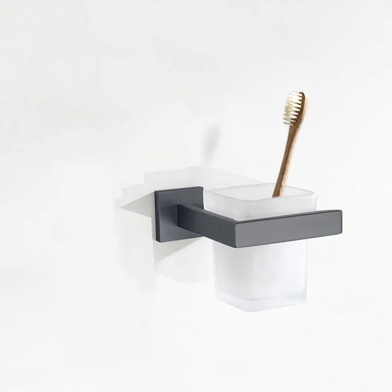 accessoires salle bain gris étagère serviettes porte savon moderne minimaliste porte soucoupe porte sèche