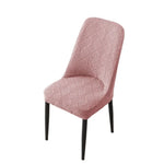housse chaise gris rose motif géométrique moderne adhésif élastique polyester coton