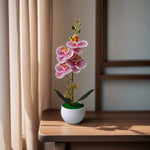 Décoration intérieure orchidée artificielle pot blanc violette bleue blanche minimaliste moderne