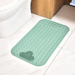 tapis bain moderne bleu clair perforations nuages relief anti dérapage salle bain suction cups