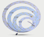 plaque led circulaire blanc moderne 6w 12w 15w 18w diodes integrees connecteur eléctrique