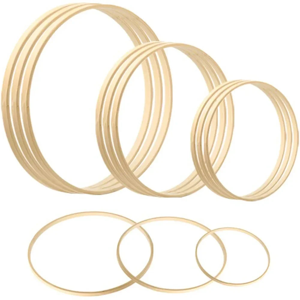 anneaux circulaires bois naturels simples minimalistes 10cm 12.5cm 15cm 18cm 20cm decoration atrape reves