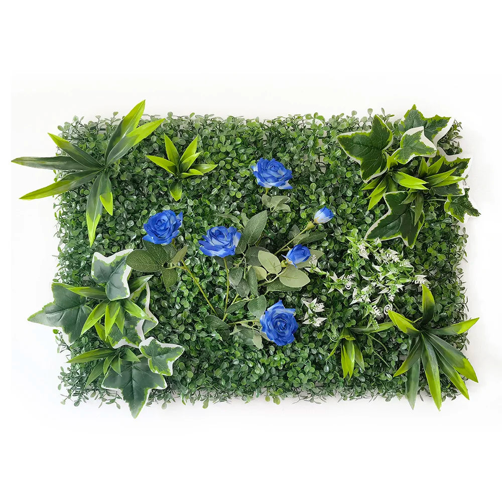 mural végétal artificiel feuilles fleurs moderne extérieur intérieur vert blanc