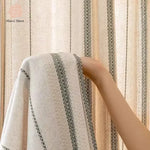 rideau polyester moderne beige clair rayures verticales opacité chambre salon