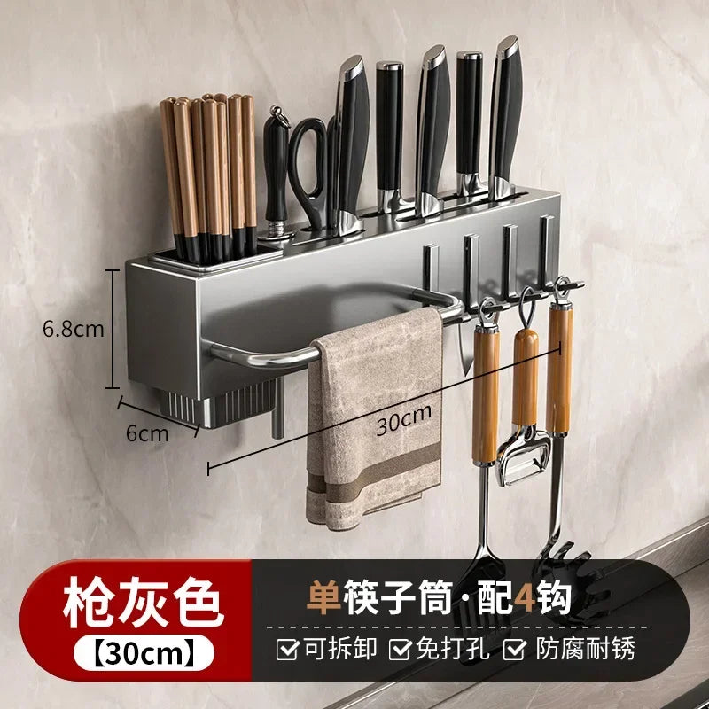 porte outils cuisine gris moderne porte couteaux fourchettes spatules pinces soufflets serviettes bpa free
