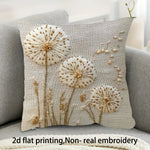 taies d'oreiller décoratives imprimées floral motifs fleurs oiseaux polyester vert clair blanc zip 45x45cm