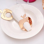 porte serviettes pomme or rose argenté miroir moderne décoration table événement cadeau festive