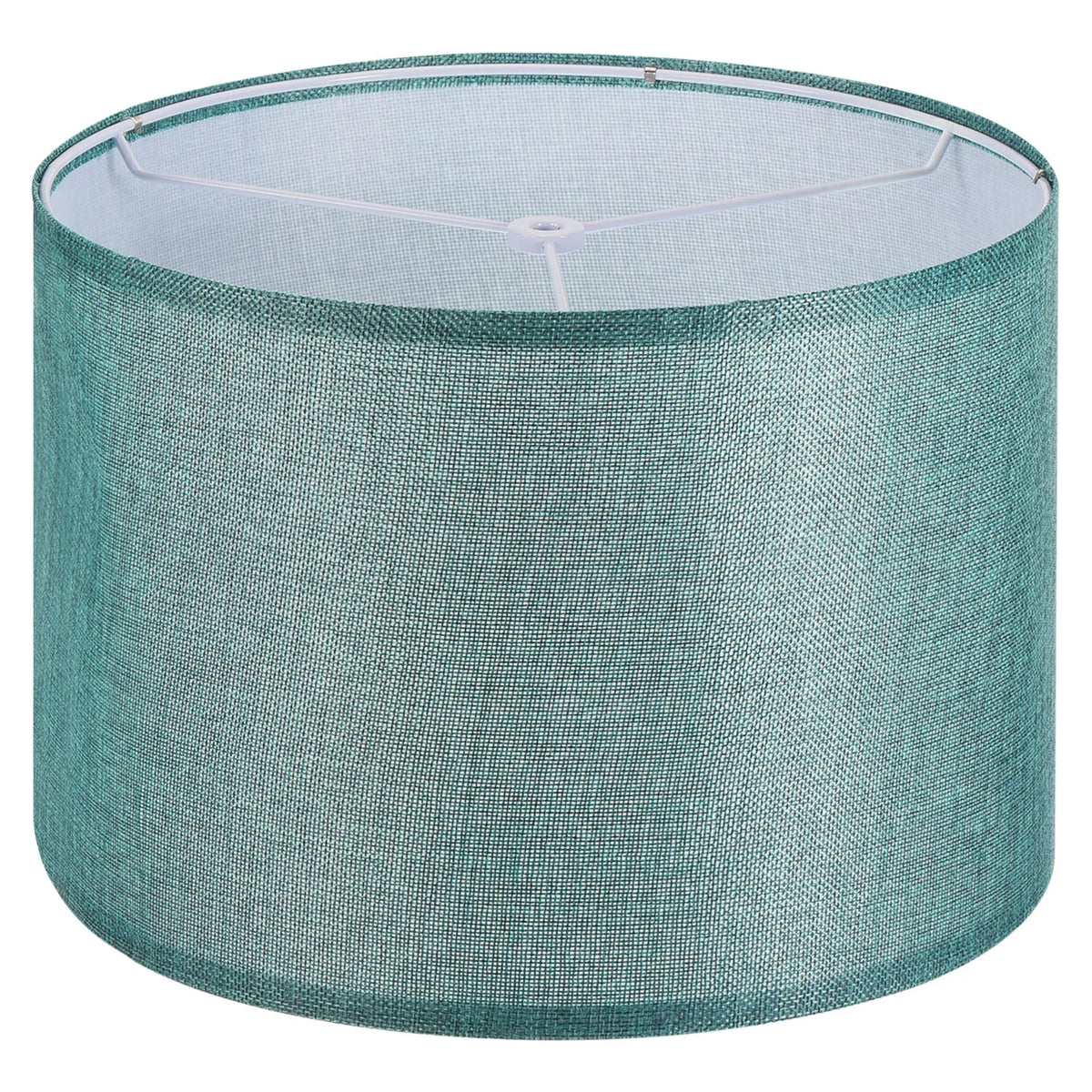 abat jour moderne toile lin blanc clips facile table chevet lampe diamètre 33cm hauteur