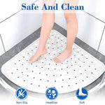 tapis douche anti dérapant blanc tapis sol anti bactérien texture bubble 54cm moderne durable