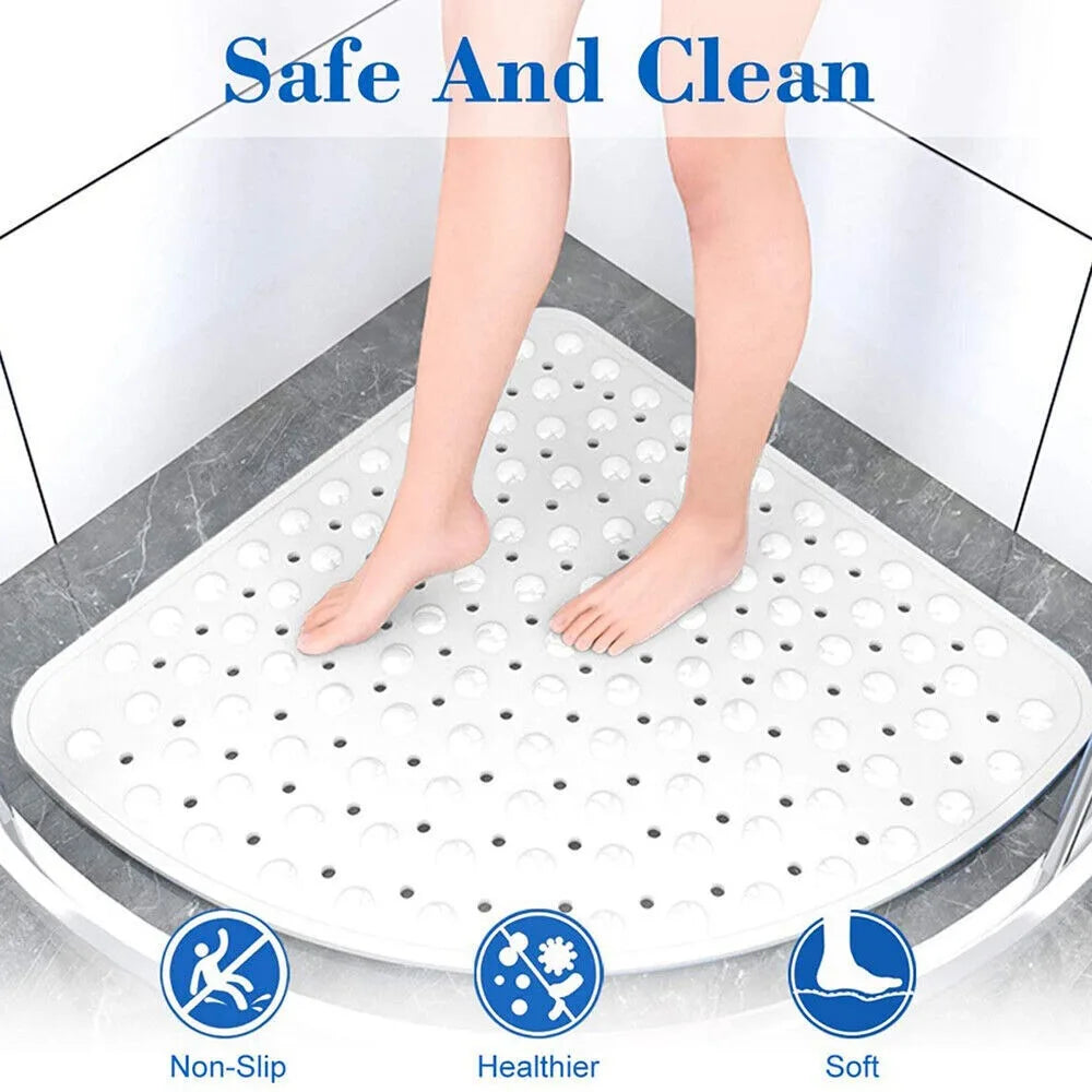 tapis douche anti dérapant blanc tapis sol anti bactérien texture bubble 54cm moderne durable