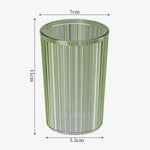 verres dents transparents moderne rayures vertes gris doré élégants