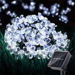 guirlande lumineuse fleurs multicolore moderne extérieure halloween noël décoration jardin camping led solaire