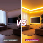 ruban led flexible blanc chaud moderne adhésif commutateur rotatif câble usb lisse minimaliste