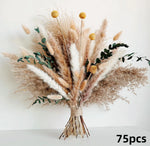 bouquet fleurs séchées beige vert boho rustique décoration intérieure anniversaire mariage pendaison crémaillère