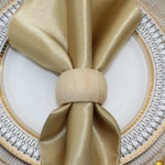 anneaux serviettes bois décor table mariage noël classiques naturels rond lisses événements festifs