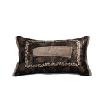 housse coussin carré géométrique beige marron texture veloutée contemporaine décoration maison