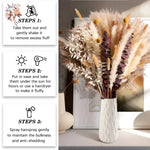 bouquet fleurs séchées pampas naturelles décoration maison anniversaire mariage rouges rustiques