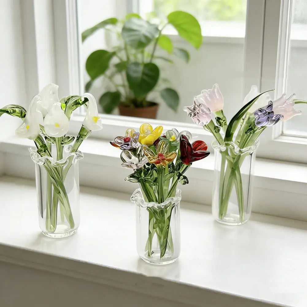 bouquet fleurs artificiel rose vert violet blanc rouge minimaliste maison