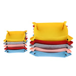 plateau rangement polyestère moderne bleu rose rouge jaune gris uni respectueux environnement