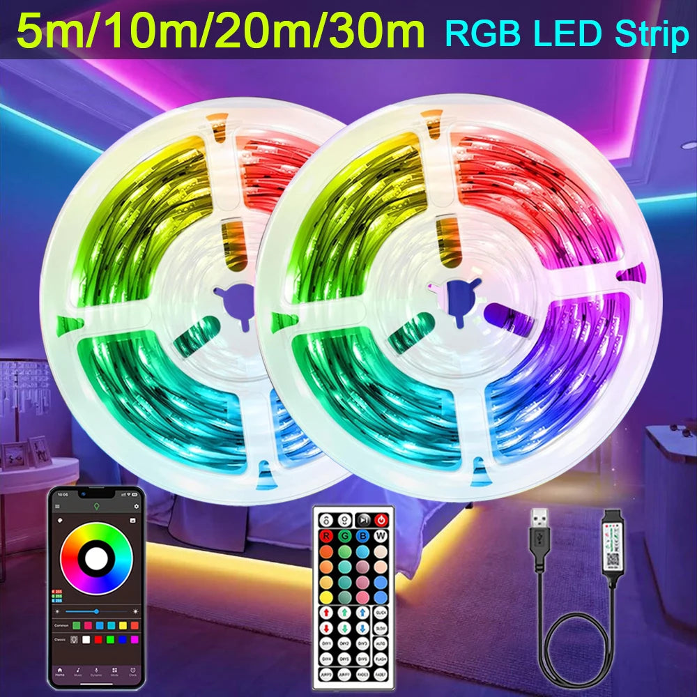 Ruban LED RGB 20 mètres avec télécommande