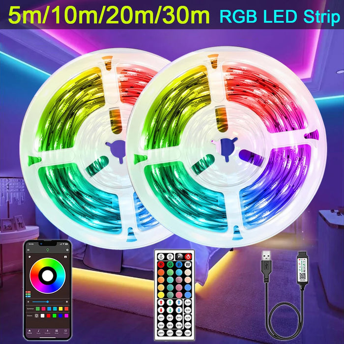 Ruban LED RGB 20 mètres avec télécommande