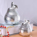 boîte bijoux fruit forme céramique or argent texture martelée moderne décoration rangement