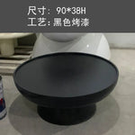 table basse ovale moderne bois minimaliste salon wabi stillwind