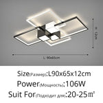 plafonnier led carré moderne minimaliste noir blanc géométrique chambre décoration maison