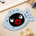 tapis polyester résistant décoration maison cartoon pingouins poissons floraux chambre salon