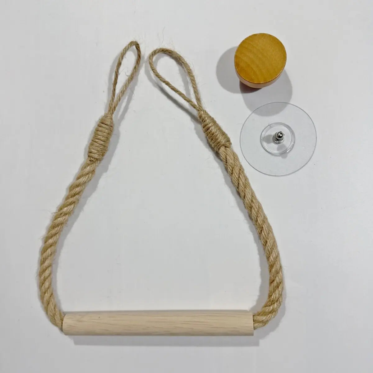 porte rouleau papier toilette blanc bois corde boho rustique suction chambrehôtelDecorationMaison