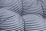 coussin rond rayures bleu marine blanc moderne non amovible lavable 42cm 47cm 55cm