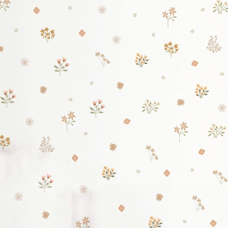 sticker mural bohème fleurs colorées adhésif salon chambre enfants decoration aquarelle opaque pvc nouveau