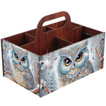 boîtes rangement multicolores imprimées florales animaux oiseaux moderne poignées bois