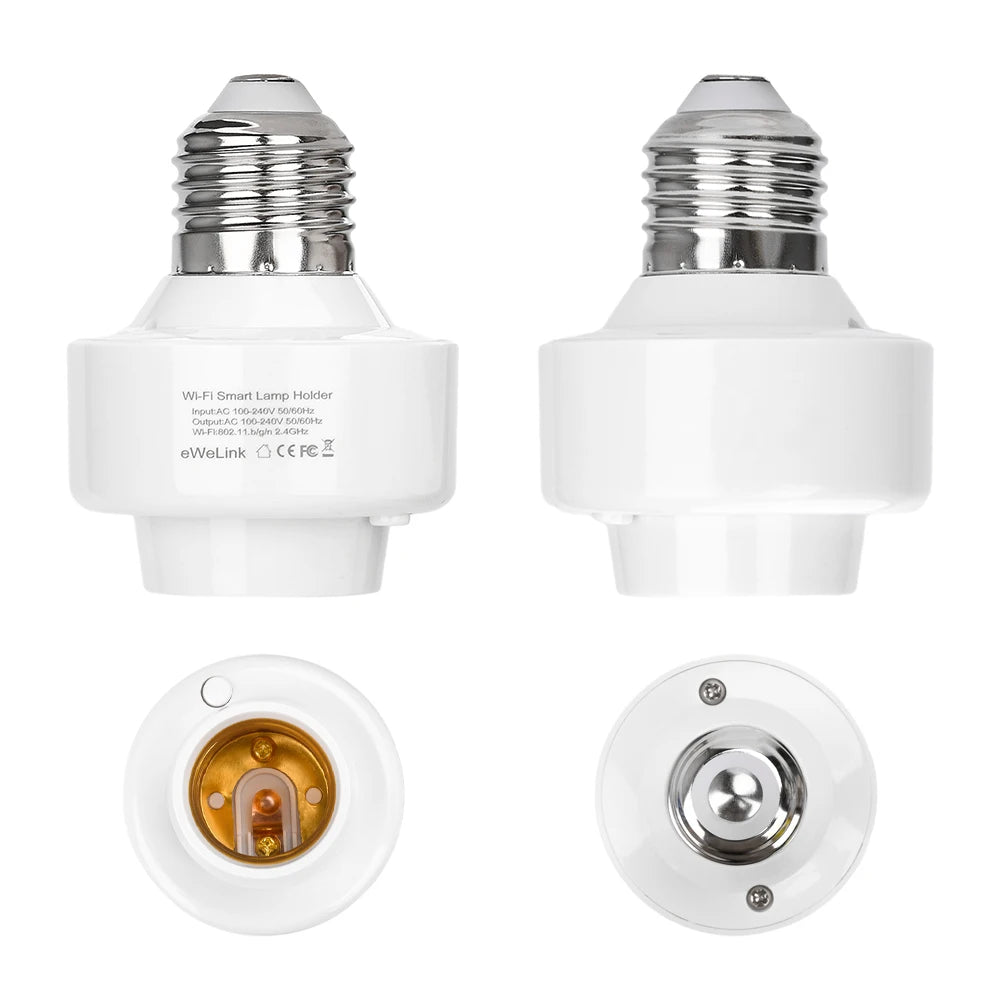 support lampe intelligent blanc mat moderne vis fixation prise électrique