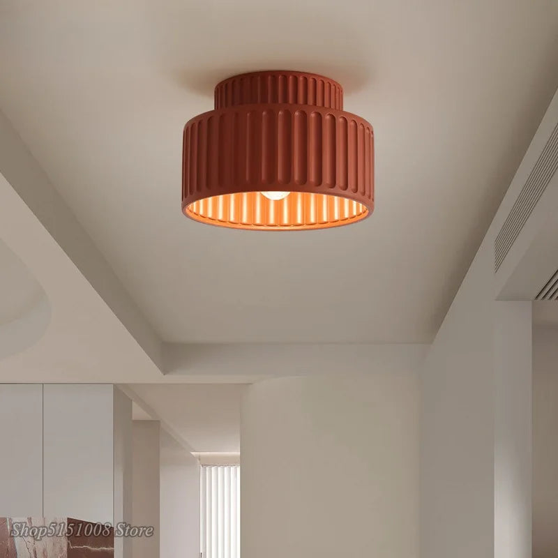 lampe moderne résine rouge vert rayures opaques chambre couloir salon