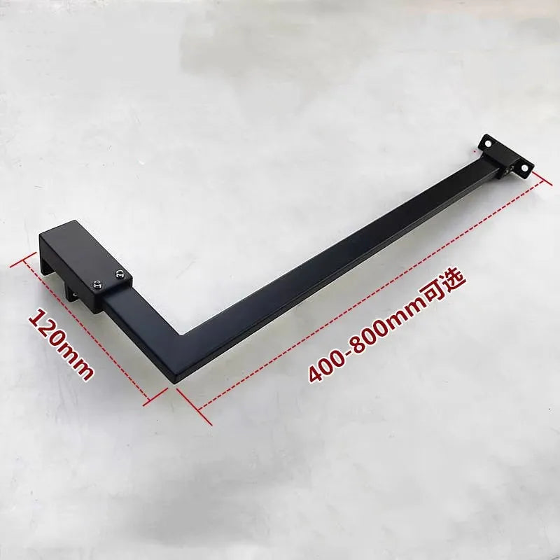 barre douche inox tige vis fixations plaque moderne minimaliste argenté noir blanc métal