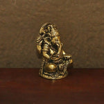 statues ganesha bronze doré détails sculptés traditionnelles indiennes ornement maison