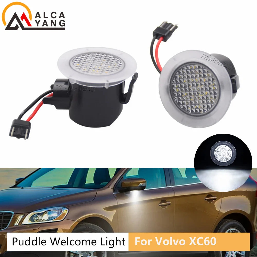 lampe bienvenue volvo xc60 gris métallisé perforée moderne adhésive 2400 lumens 12v câble