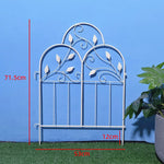 clôture jardin rustique fer blanc facile assembler bordure fleurs décorative villa jardin