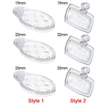 support douche transparent moderne porte savon clips respectueux environnement