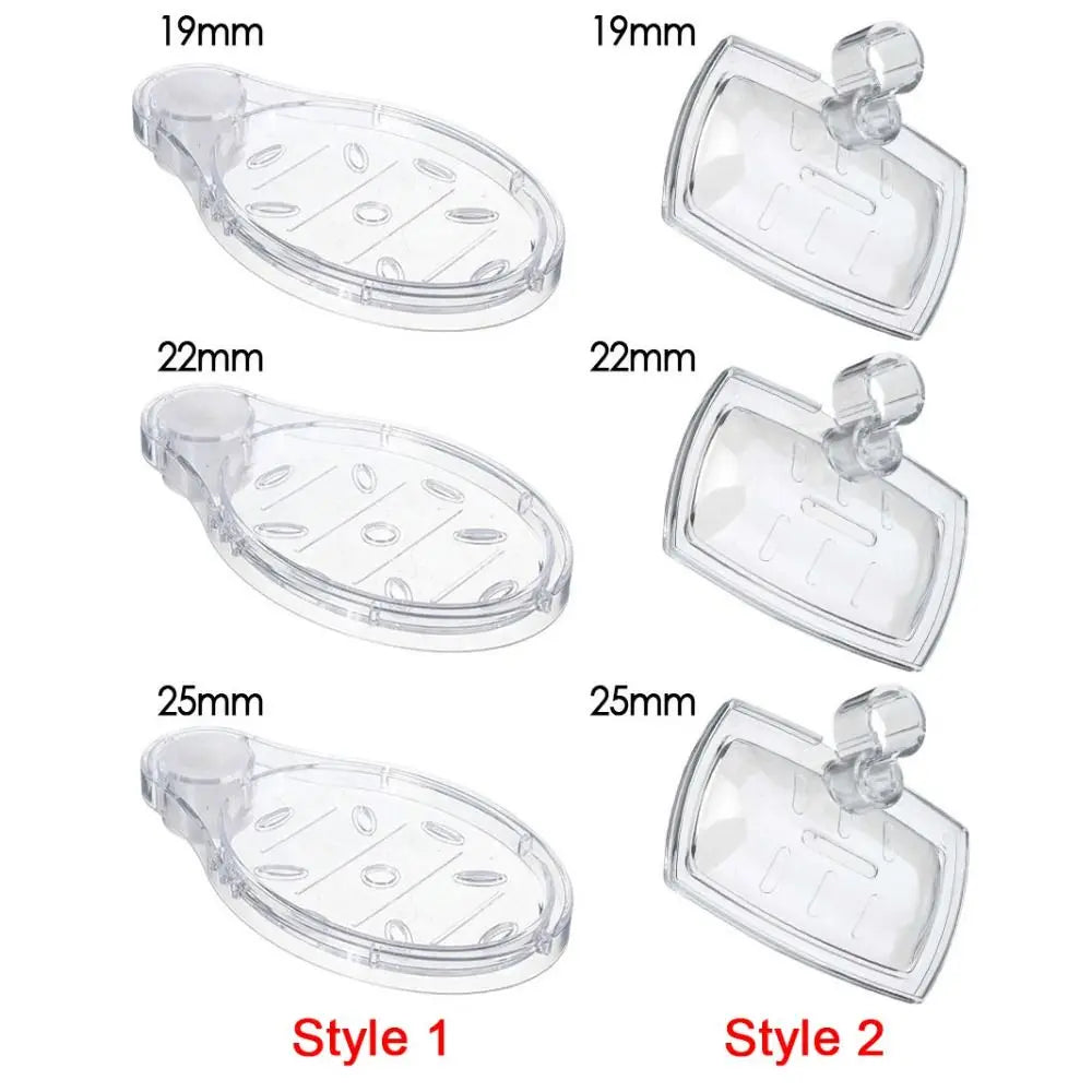 support douche transparent moderne porte savon clips respectueux environnement