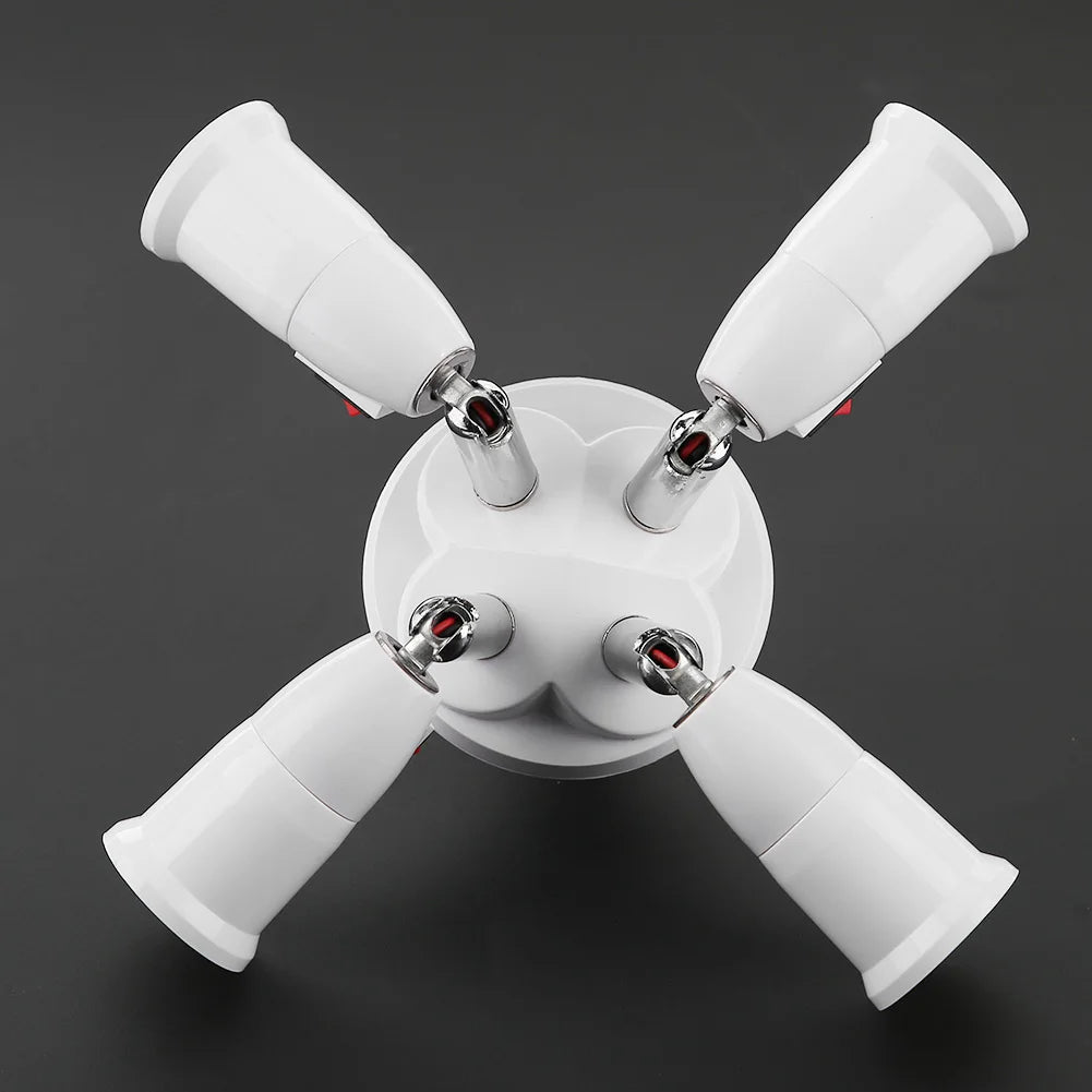 adaptateurs ampoules E27 blancs modernes têtes matériau métallique certifié réglables lumière LED