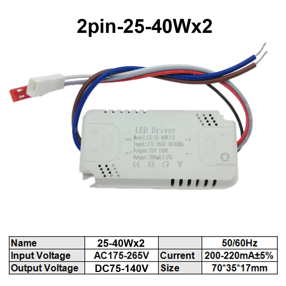 pilote led 24v 200ma 220ma 2pin 3pin 25w 40w 37w 60w 8w éclairage moderne